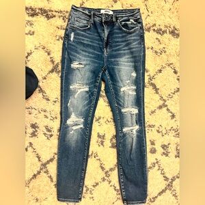 😍 Mica amazing stretch super comfy cute denim blue jeans size 30